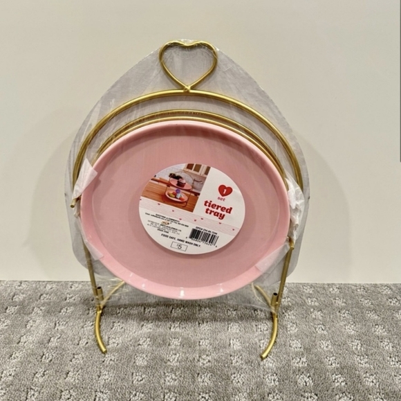Pink Two Tier Serving Tray - Picture 2 of 3